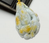 黄翡渔翁得利缅甸翡翠手玩件