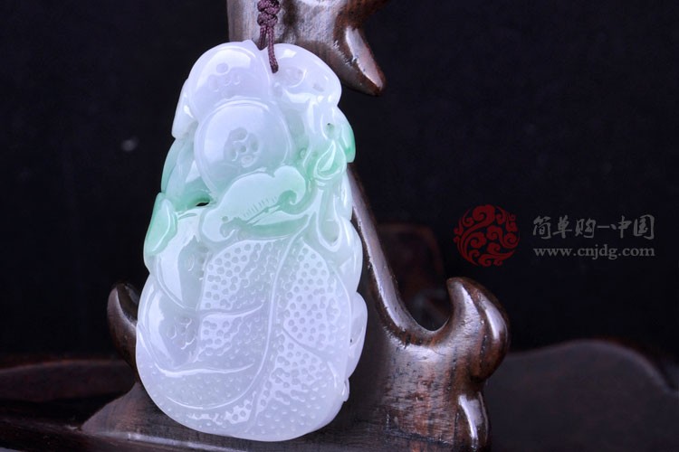 紫罗兰带绿龙鼠运财缅甸翡翠挂件