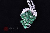 老坑种金镶玉葡萄缅甸翡翠挂件