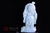 喜笑颜开豆绿种佛缅甸翡翠摆件