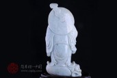 喜笑颜开豆绿种佛缅甸翡翠摆件