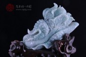 绿翡花菜缅甸翡翠摆件