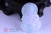 大慈大悲糯种观音缅甸翡翠挂件