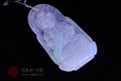 清澈如滴冰种飘绿观音缅甸翡翠挂件