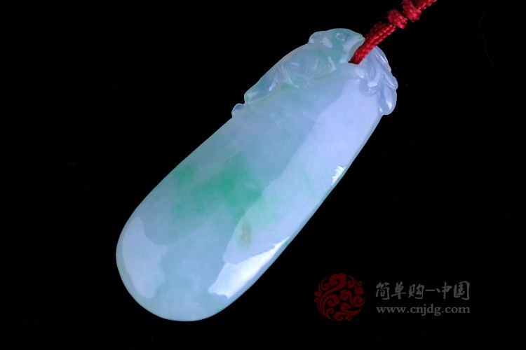 年年有余糯种飘绿福瓜缅甸翡翠挂件