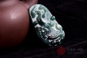 瑞兽纳福缅甸翡翠A货老坑仙鹤龙龟挂件