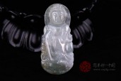 福寿万年缅甸天然翡翠A货冰油种翡翠观音挂件