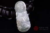福寿万年缅甸天然翡翠A货冰油种翡翠观音挂件