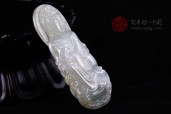 福寿万年缅甸天然翡翠A货冰油种翡翠观音挂件
