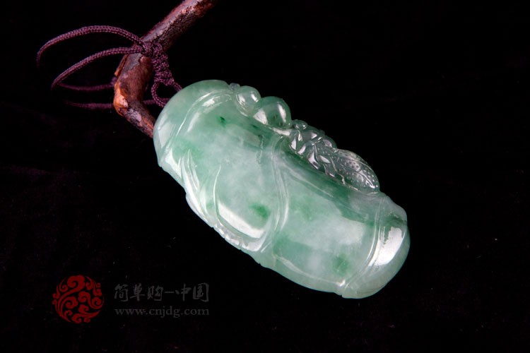 步步为赢缅甸老坑天然翡翠A货节节高挂件