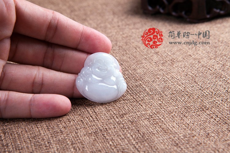 憨厚可掬缅甸天然翡翠A货糯种佛挂件