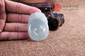 霞明玉映冰种福在眼前缅甸翡翠挂件