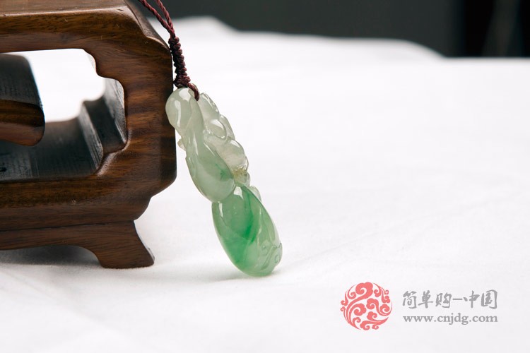 老坑正绿福报平安缅甸翡翠挂件