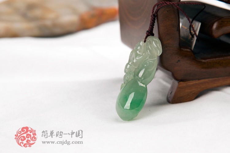 老坑正绿福报平安缅甸翡翠挂件