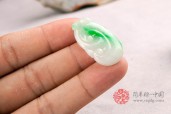 翠意水色正阳绿如意缅甸翡翠挂件