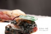 老坑带绿凤凰呈祥缅甸翡翠挂件