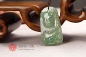 油青种年年有鱼缅甸翡翠挂件