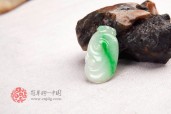 翠意水色正阳绿如意缅甸翡翠挂件