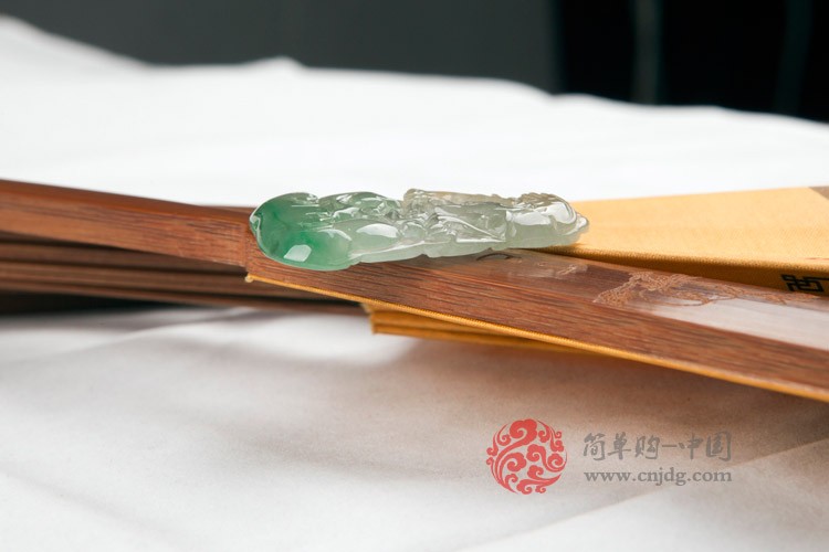 老坑带绿英雄如意缅甸翡翠挂件