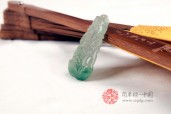 老坑带绿英雄如意缅甸翡翠挂件