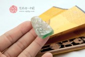 老坑带绿英雄如意缅甸翡翠挂件