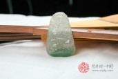 老坑带绿英雄如意缅甸翡翠挂件