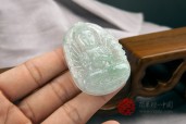 冰种飘花千手观音缅甸翡翠挂件