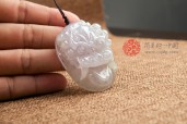 紫罗兰鬼头缅甸翡翠挂件