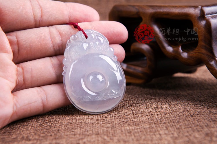 祥福降至冰种福在眼前缅甸翡翠挂件_