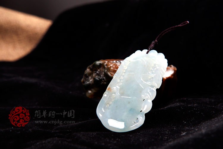 一步登天糯种飘花步步高升缅甸翡翠挂件