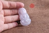 冰紫观音缅甸翡翠挂件