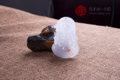 紫带翡观音缅甸翡翠挂件