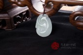 福寿安康糯种如意缅甸翡翠挂件