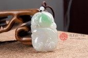 一路发财冰油种招财貔貅缅甸翡翠挂件
