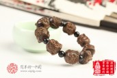 罗汉护法天然黑檀木驱邪招财手串