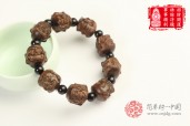 罗汉护法天然黑檀木驱邪招财手串