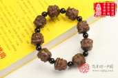 罗汉护法天然黑檀木驱邪招财手串