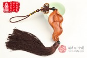 无量天尊天然花梨招财保平安观音吊坠
