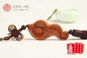无量天尊天然花梨招财保平安观音吊坠