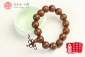 虔诚在怀天然金丝檀木驱邪招财佛珠手串