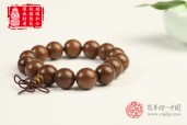 虔诚在怀天然金丝檀木驱邪招财佛珠手串