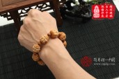 四方祥和天然金药檀吉祥安康佛珠手串