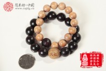 天长地久天然黑檀绿檀姻缘和合情侣款佛珠手串