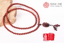 吉祥如意天然小叶紫檀福寿双全佛珠手串