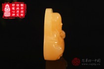 乐观豁达天然金冻石驱邪招财笑佛吊坠