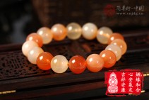 平安如意天然玛瑙凝神静气佛珠手串