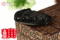 事业有成天然黑曜石平安顺遂不动明王菩萨吊坠