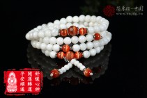 蕙质兰心天然白砗磲平安顺遂佛珠手串