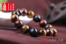 如日方升虎睛石转运纳财彩色手链