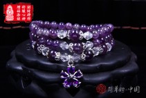 避邪聚财天然紫水晶舒缓心神手链